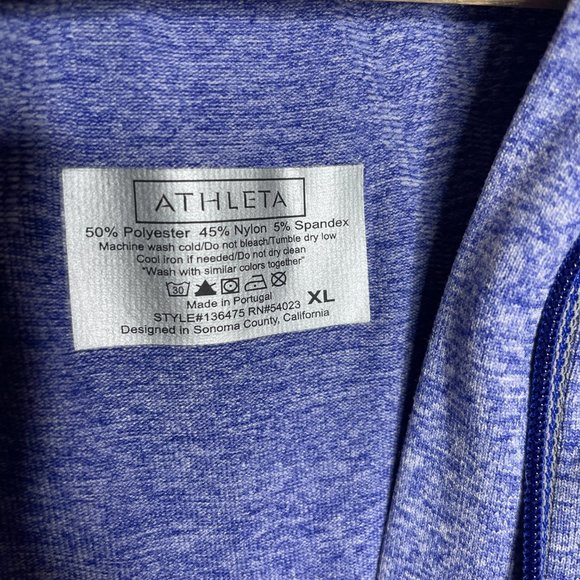 Women's Athleta Fast Track Half Zip Pullover Purple/Blue XL Long Sleeve Quarter - Picture 3 of 8